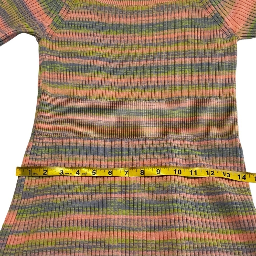 Anthropologie Daily Practice Striped Sweater Dress Maxi Colorful Boat Neck L - Picture 7 of 16